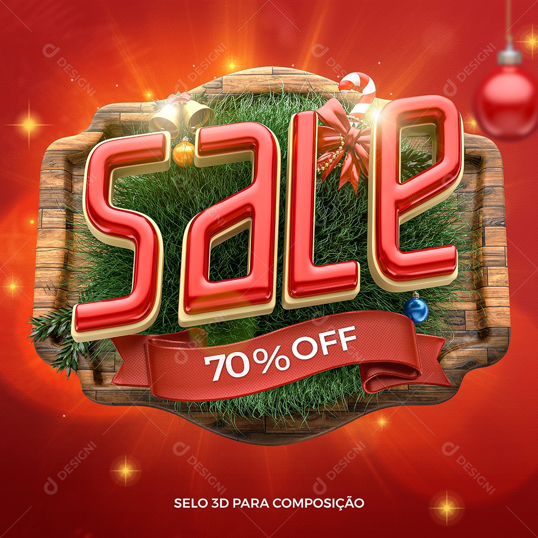 Selo 3D Para Composição Sale PSD