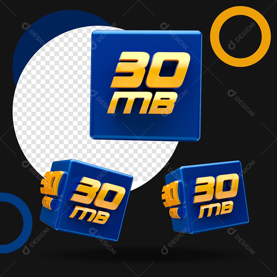 Ícone 3D Provedor de Internet 30 Mb PSD