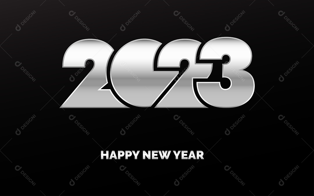 Projeto 2050 feliz ano novo. Design de logotipo de ano novo 2023 para brochu