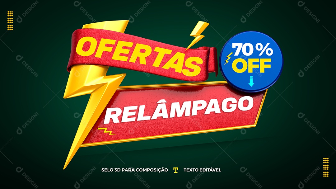 Banner Ofertas Relâmpago Social Media PSD Editável