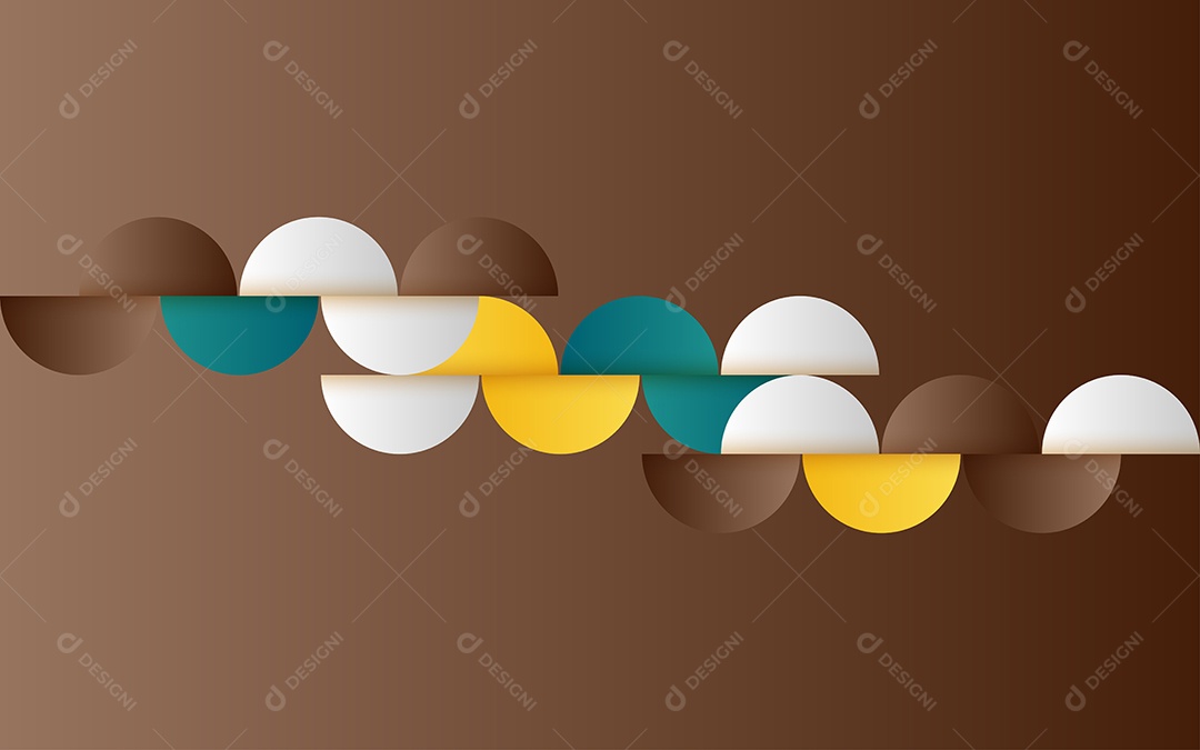 Padrão abstrato geométrico de meados do século com formas simples