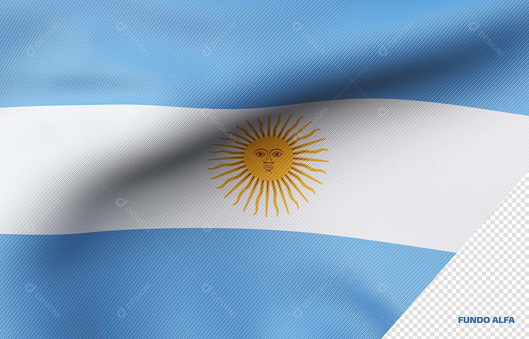 Flag of Argentina Background 3D PSD