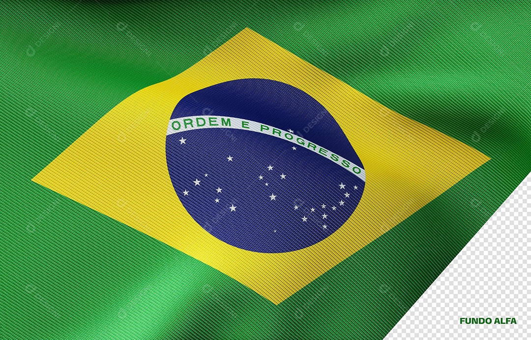 Bandeira do Brasil Background 3D PSD