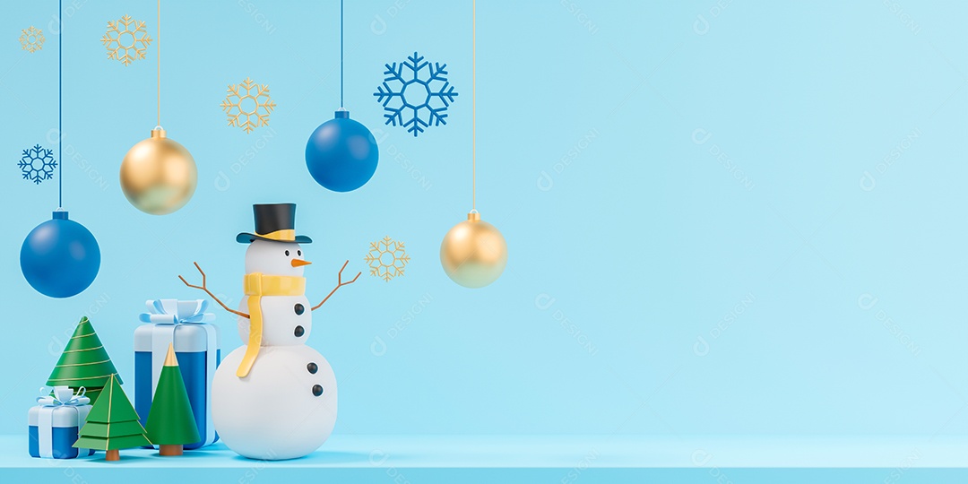 Conceito desenho animado de boneco de neve