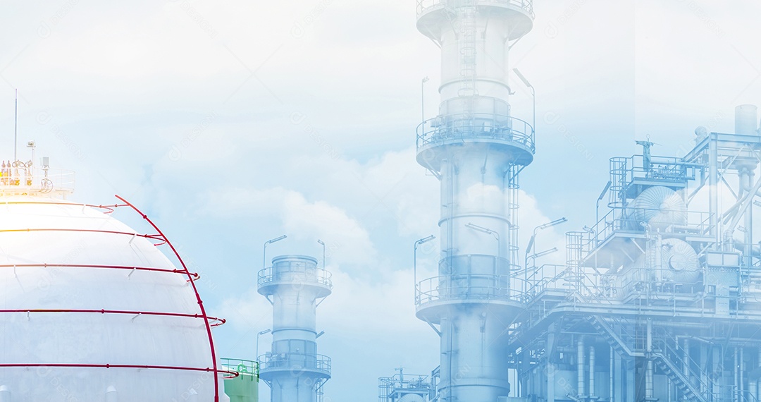 Tanque de armazenamento de gás industrial e placa de energia elétrica de turbina a gás