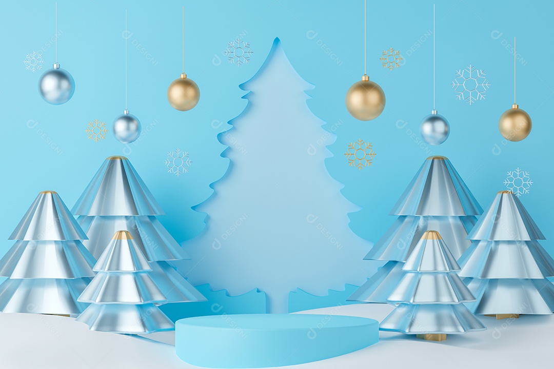 Pódio de decoração de natal