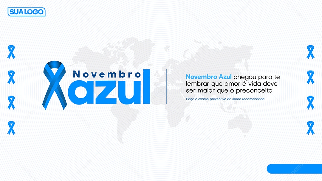 Social Media Banner Novembro Azul Chegou Para Te Lembrar Vetor EPS Editável