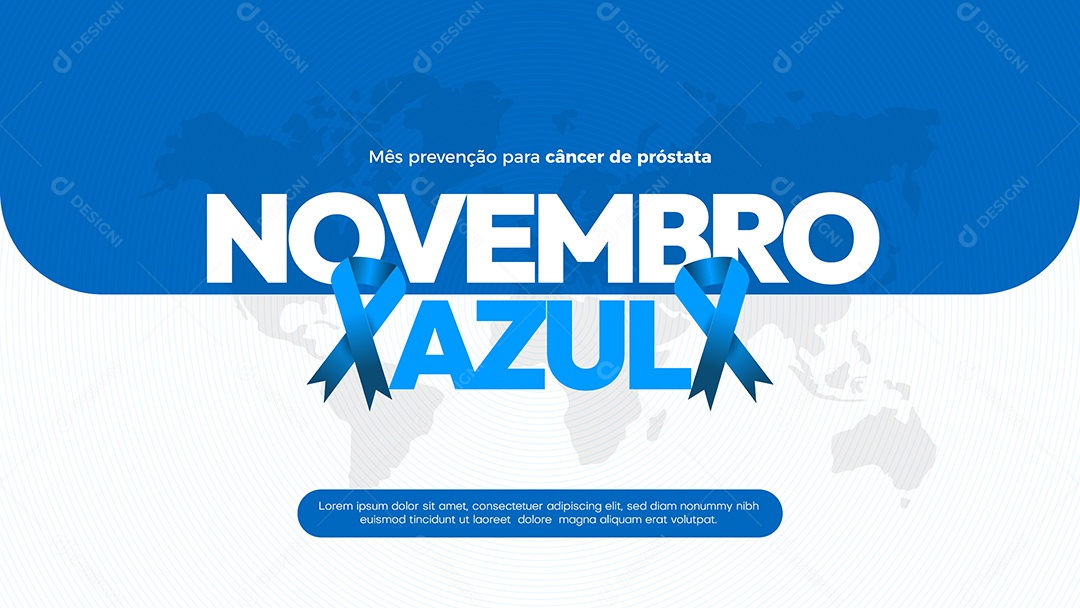 Social Media Banner Novembro Azul Mês Prevenção Para Câncer Vetor EPS Editável