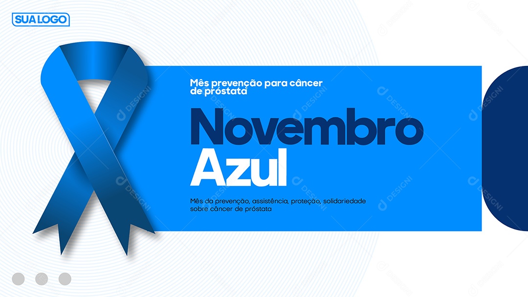 Social Media Banner Novembro Azul Mês Prevenção Para Câncer Vetor EPS Editável