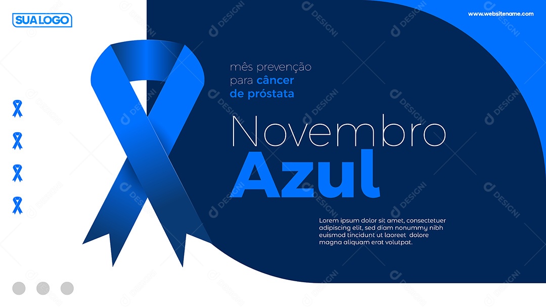 Social Media Banner Novembro Azul Mês Prevenção Para Câncer Vetor EPS Editável