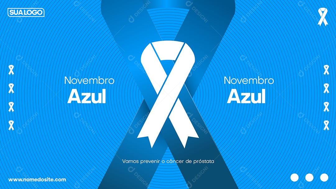 Social Media Banner Novembro Azul Vetor EPS Editável