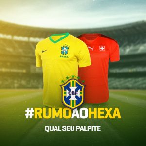 Brasil x Sérvia Rumo ao Hexa Copa do Mundo Social Media PSD Editável