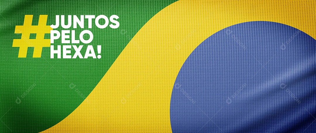 Banner Juntos pelo Hexa Copa do Mundo Social Media PSD Editável