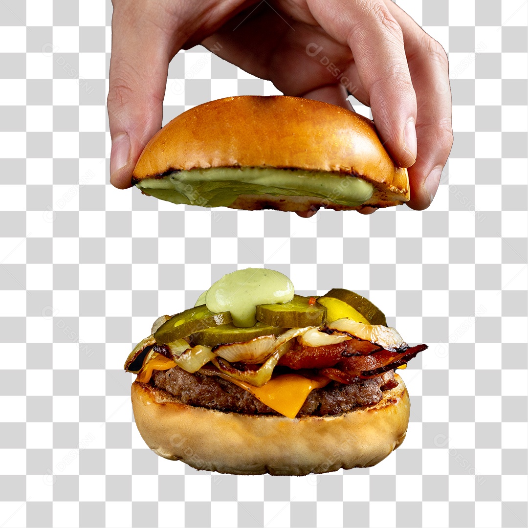 Hamburguer hamburgueria pão carne bacon queijo cheddar cebola alface molho tomate