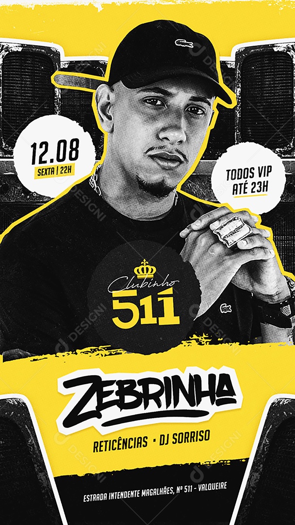 Social Media Flyer Clubinho 511 Zebrinha PSD Editável