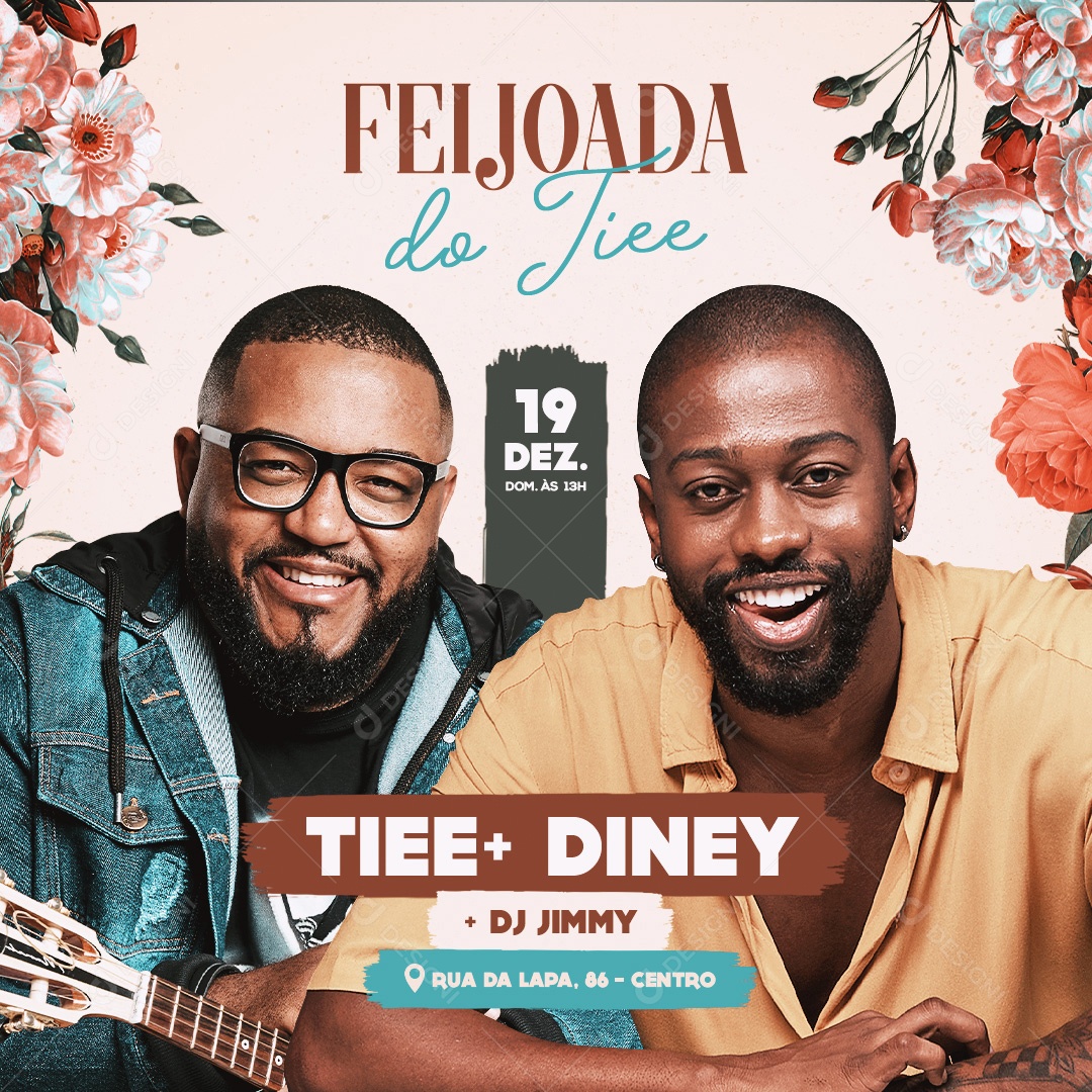 Social Media Flyer Feijoada do Tiee PSD Editável