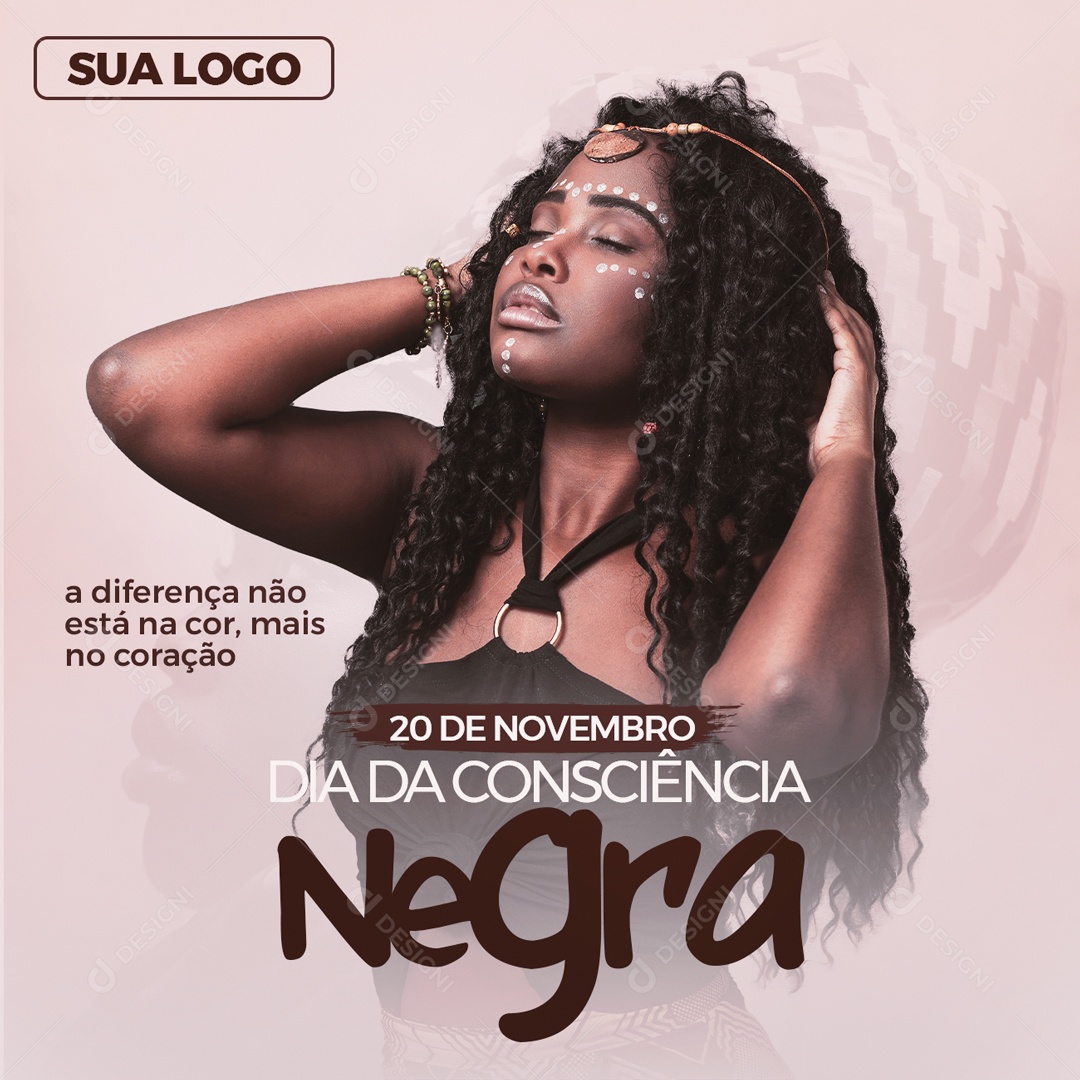 Dia da Consciência Negra 20 de Novembro Social Media PSD Editável