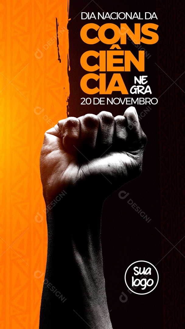 Story Dia da Consciência Negra 20 de Novembro Social Media PSD Editável