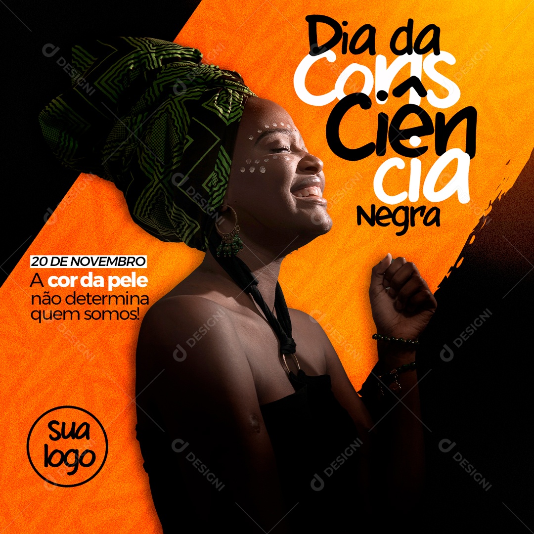 Dia da Consciência Negra 20 de Novembro Social Media PSD Editável