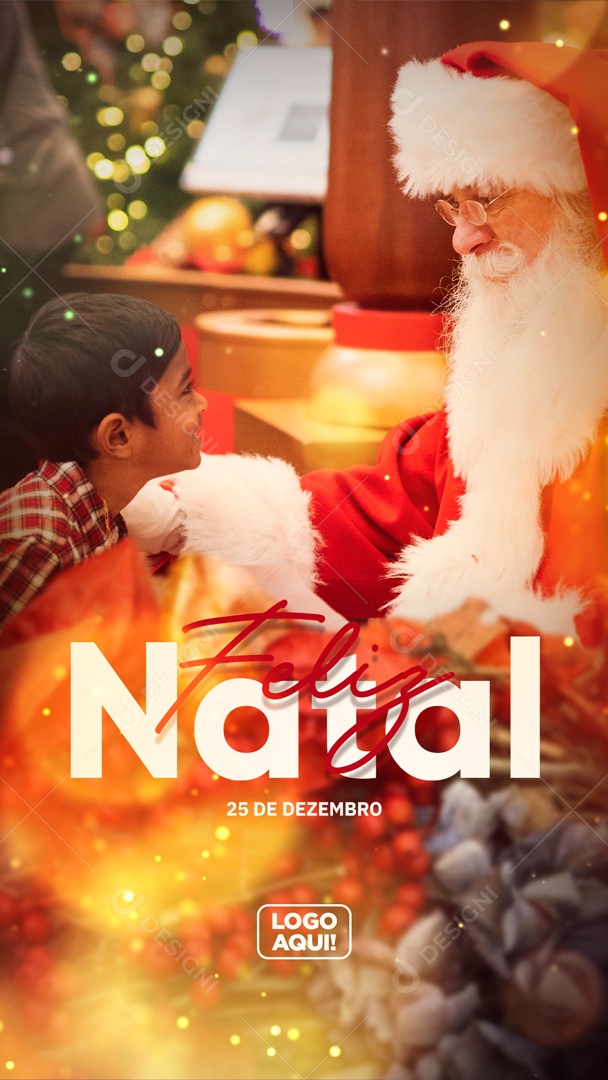 Story Feliz Natal 25 de Dezembro Social Media PSD Editável