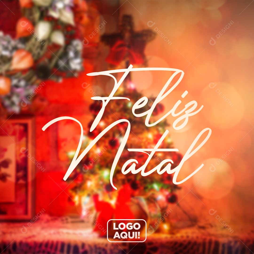 Feliz Natal 25 de Dezembro Social Media PSD Editável