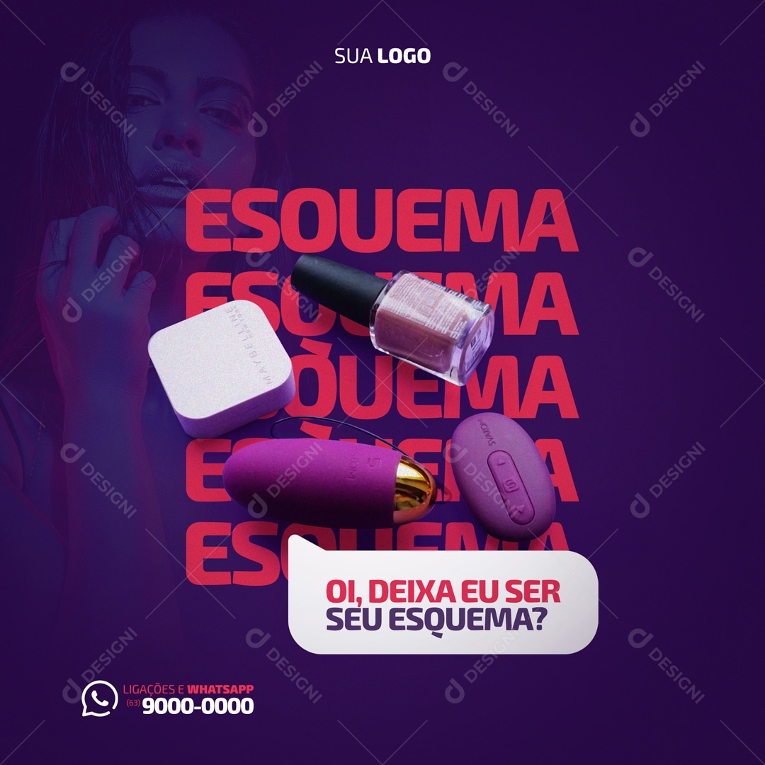 Produtos Eróticos Sex Shop Social Media PSD Editável