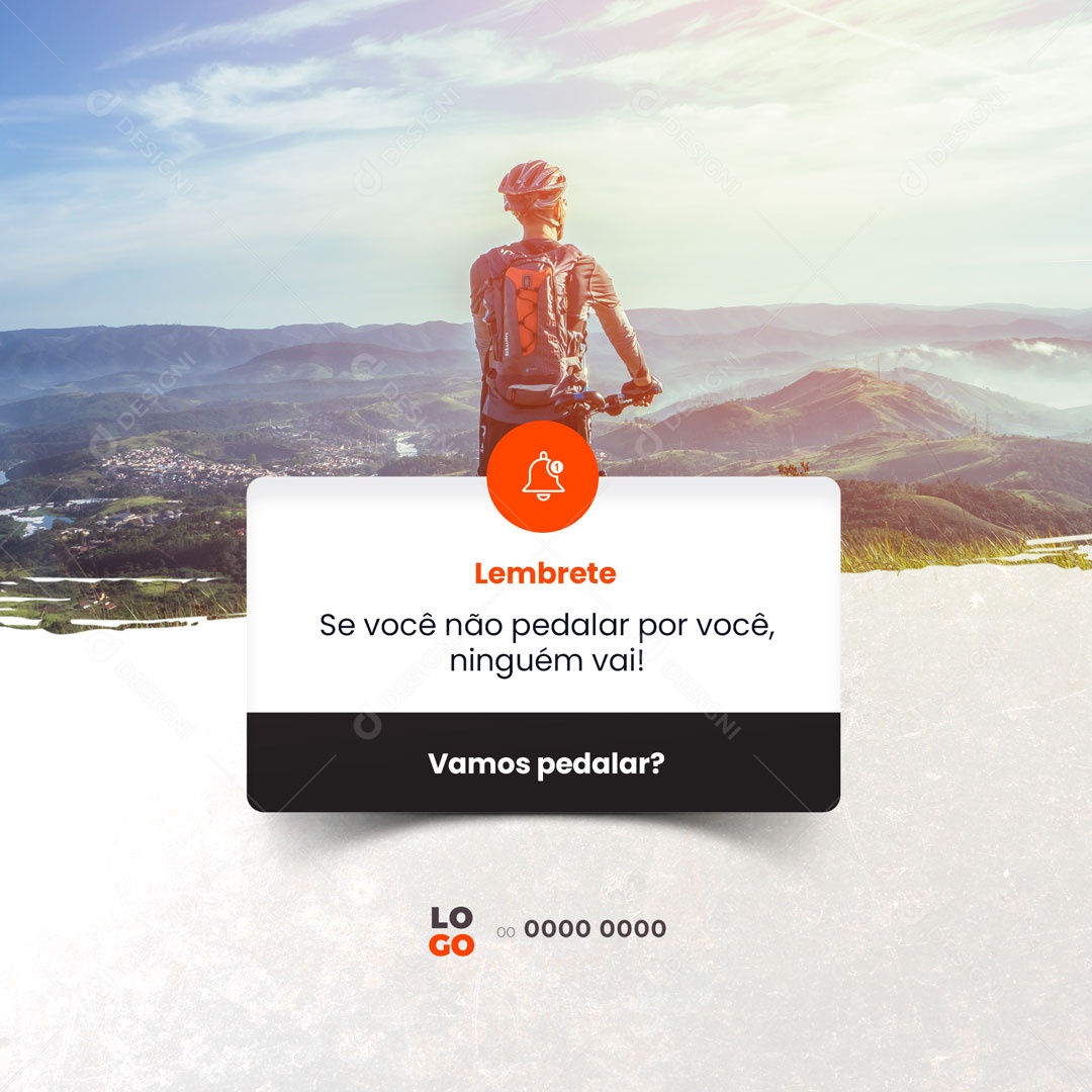 Lembrete Bicicletaria Ciclismo Social Media PSD Editáveç