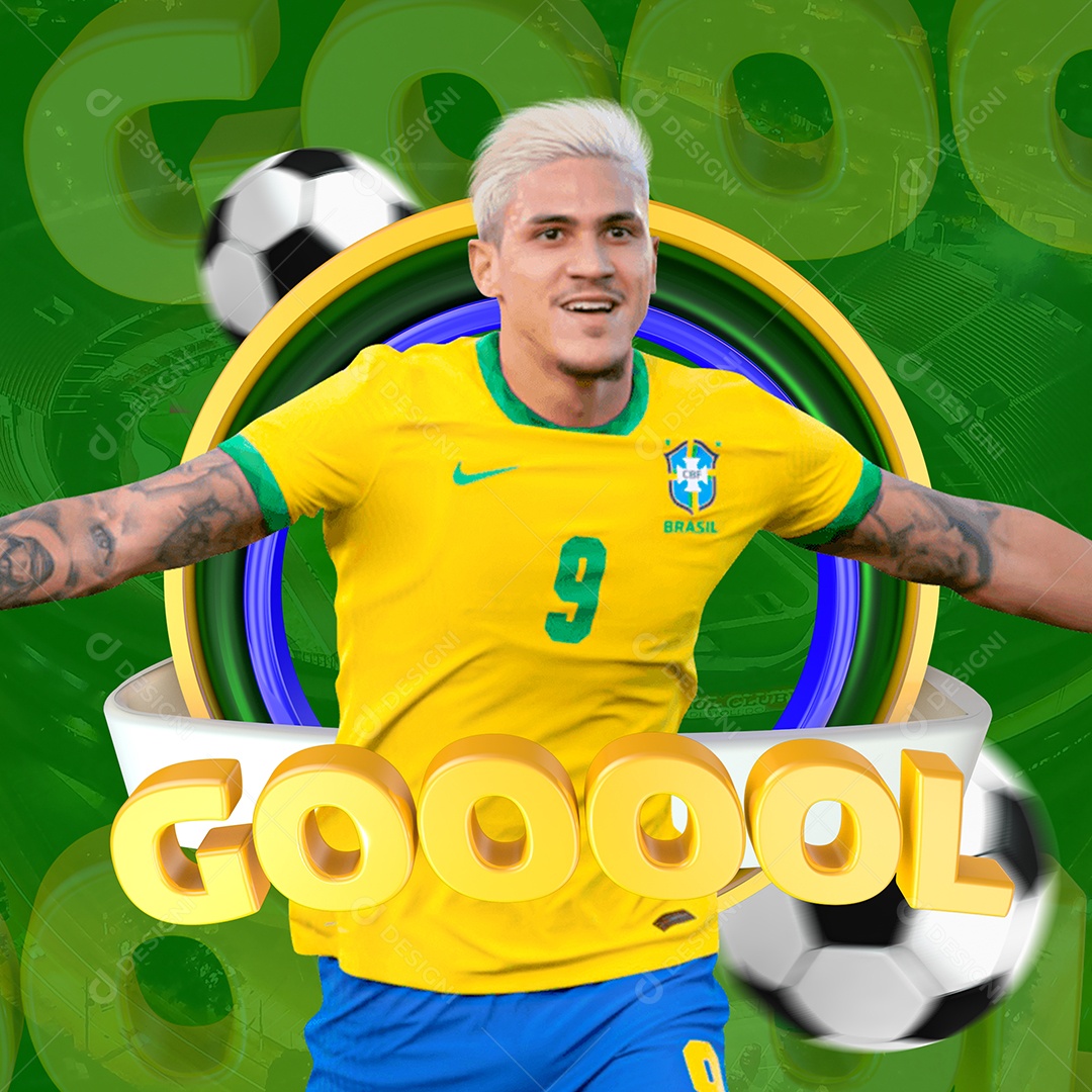 Social Media Jogador de Futebol Gol PSD