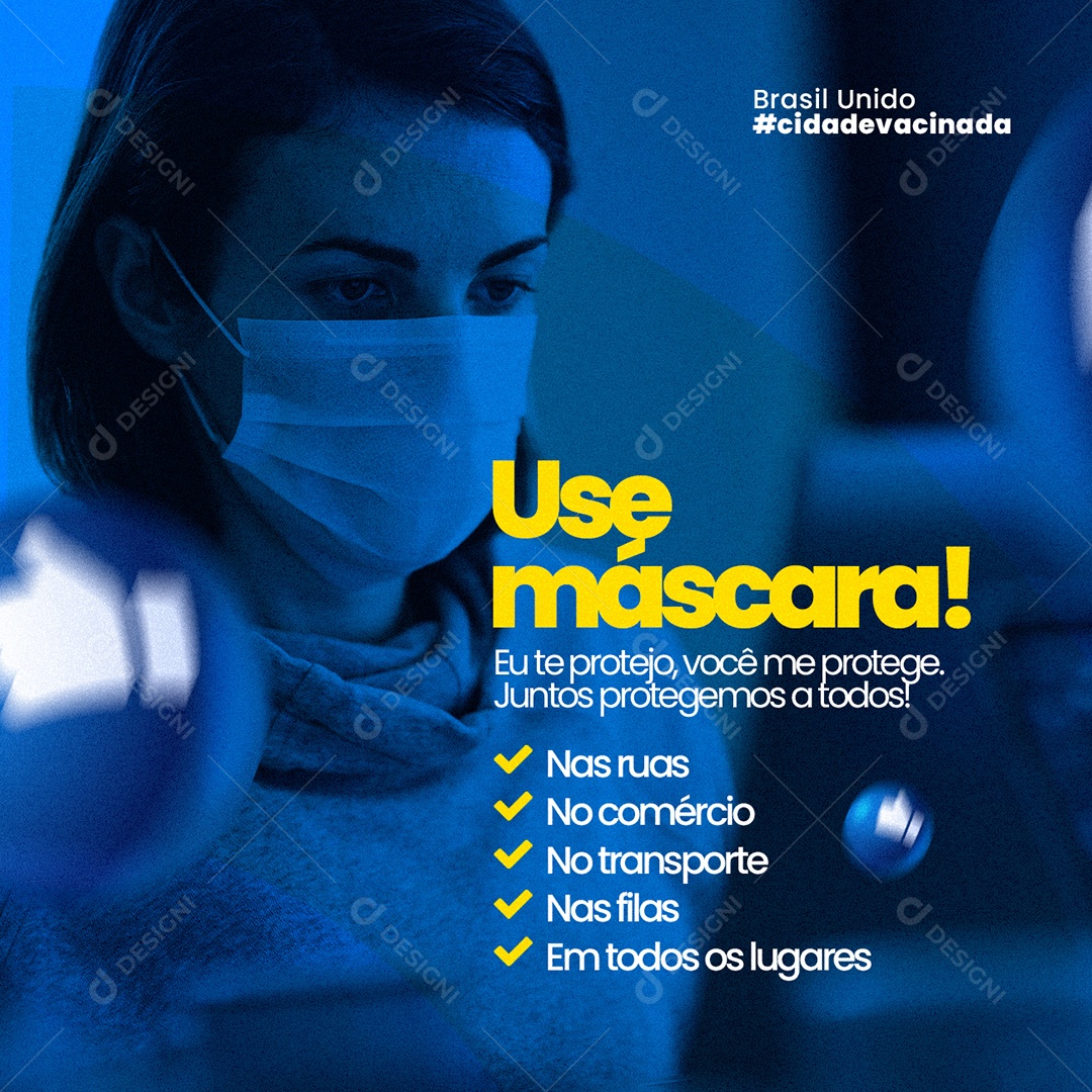Wear Mask Covid-19 Social Media Editable PSD