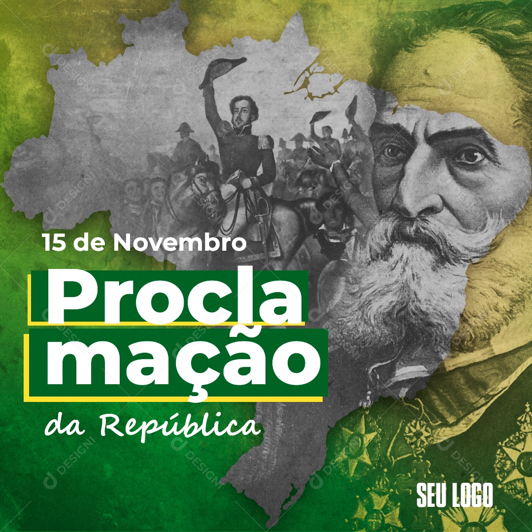 Dia da Proclamação Da República 15 de Novembro Social Media PSD Editável