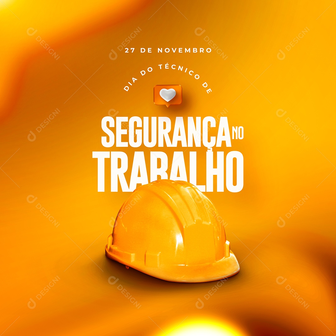 Dia do Técnico de Segurança do Trabalho Social Media PSD Editável
