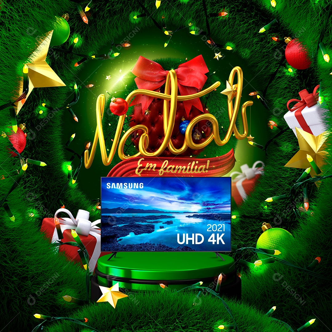 Natal em Família Social Media PSD Editável