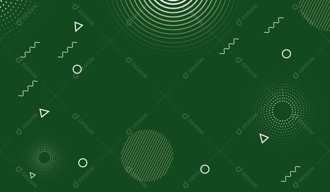 Background Verde Com Formas Cirulares e Geometria EPS