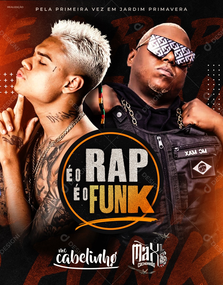 Flyer é o Rap é o Funk Social Media PSD Editável