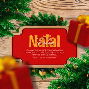 Feliz Natal 25 de Dezembro Social Media PSD Editável