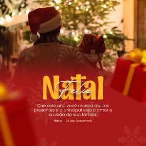 Feliz Natal 25 de Dezembro Social Media PSD Editável