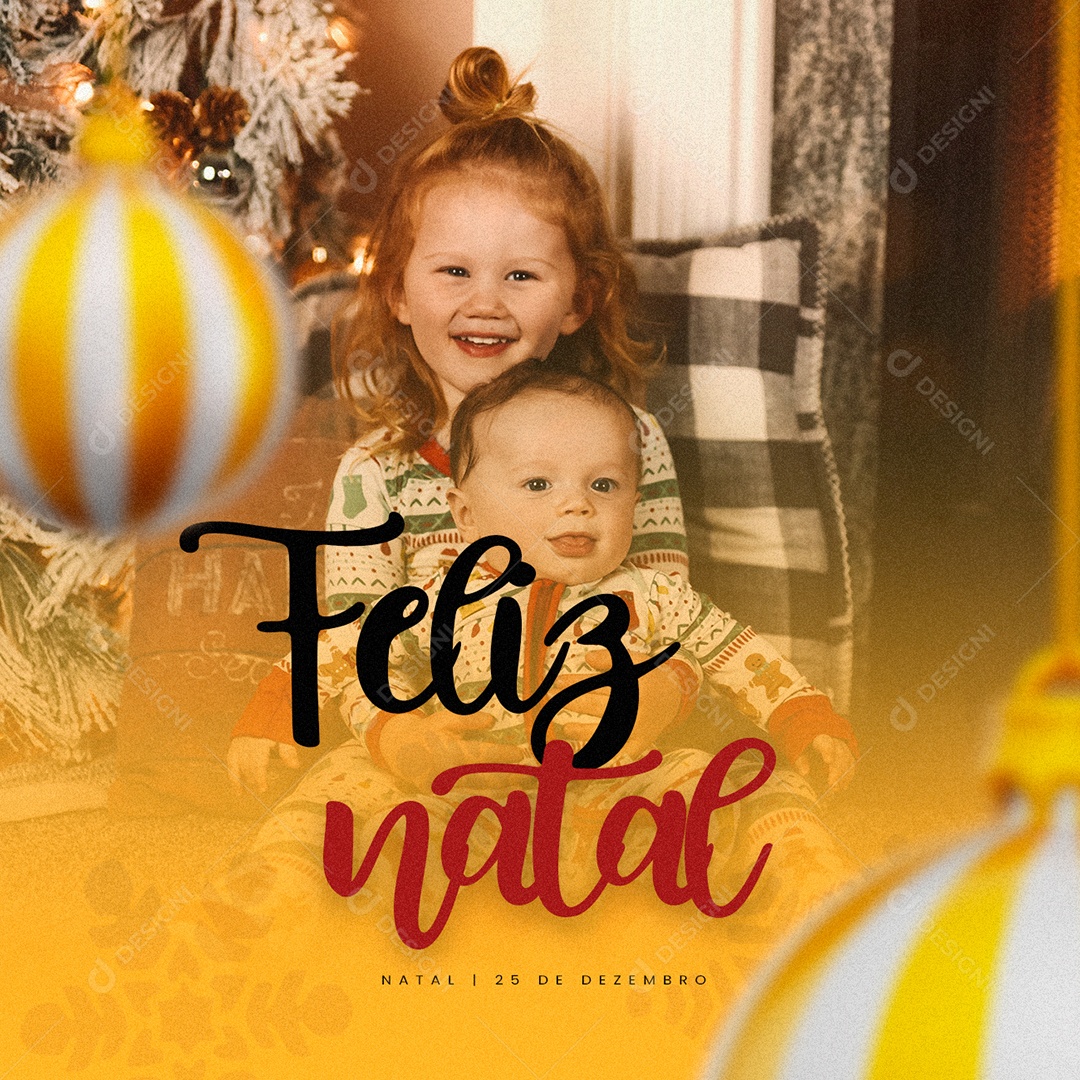 Feliz Natal 25 de Dezembro Social Media PSD Editável