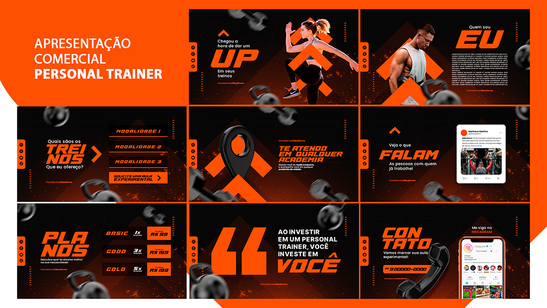 Apresentação Comercial Personal Trainer PSD Editável