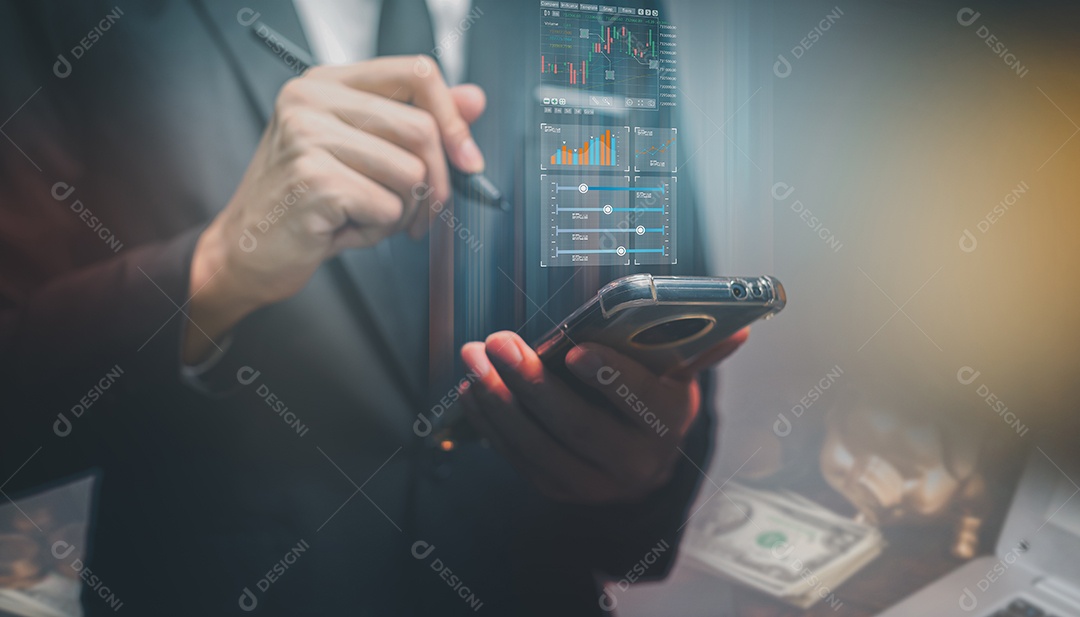 Câmbio, transferência de dinheiro, tecnologia financeira FinTech, relatório de economia