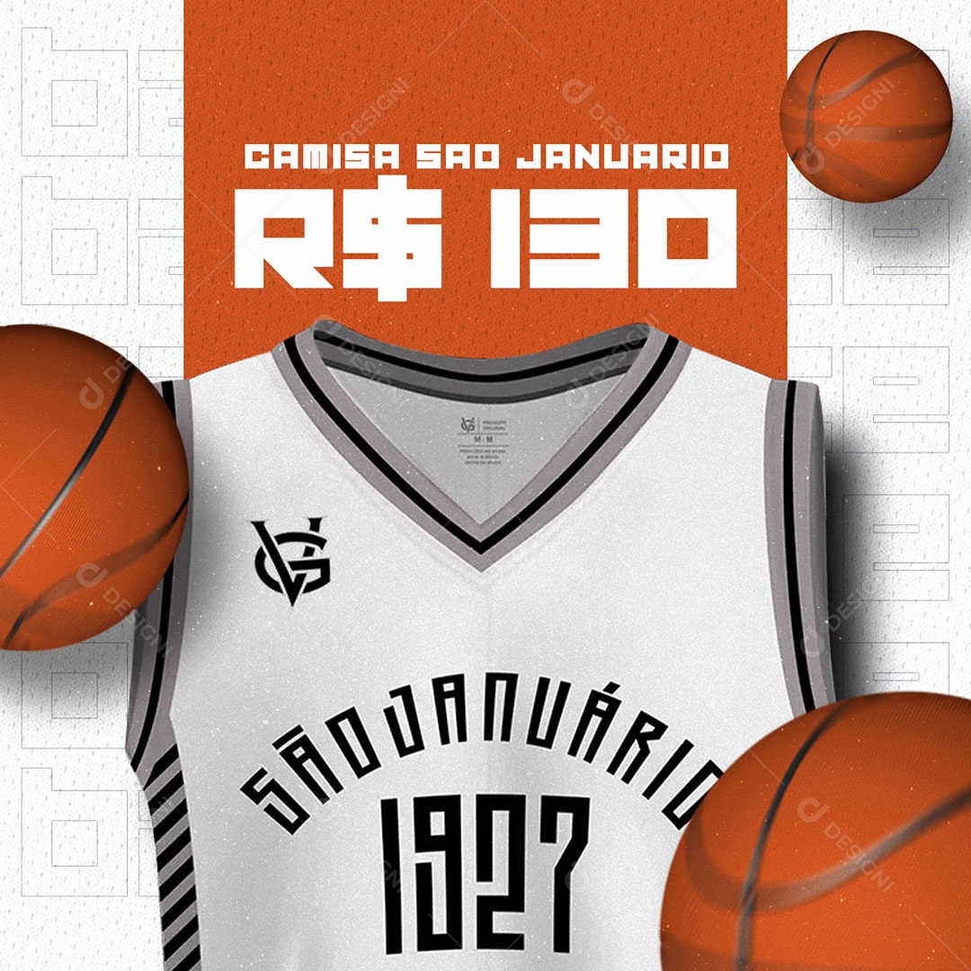 Camisa São Januario Camisas de Times Social Media PSD Editável