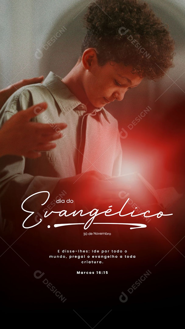 Story E Disse lhes Ide por Todo o Mundo Dia do Evangélico Social Media PSD Editável