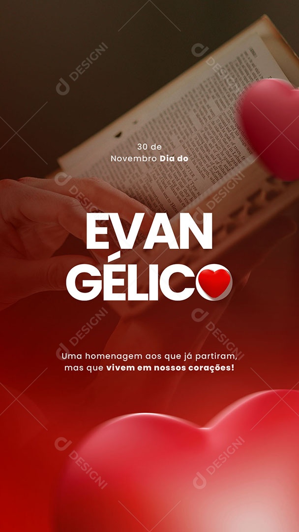 Story Uma Homenagem Aos que Já Partiram Dia do Evangélico Social Media PSD Editável