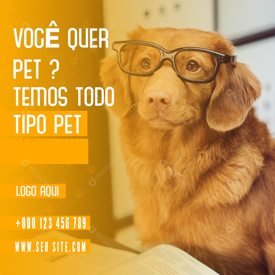 Social Media Pet Shop Você Quer Pet PSD Editável