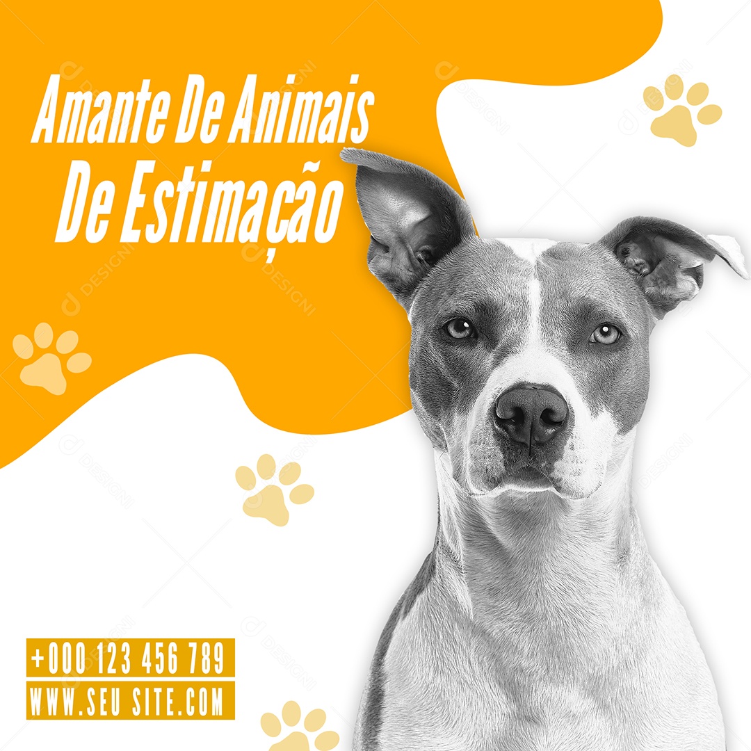 Social Media Pet Shop Amante de Animais de Estima PSD Editável