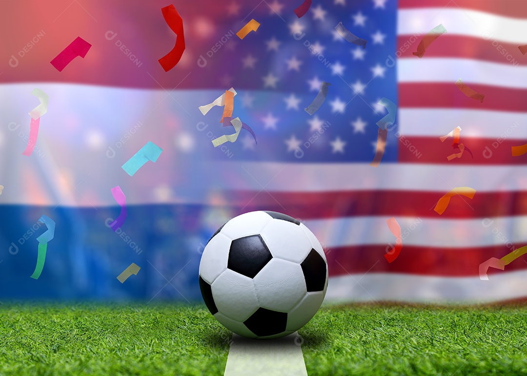 Competição da Copa de Futebol das 16 equipes entre a Holanda e a América.