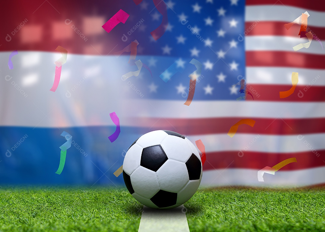 Competição da Copa de Futebol das 16 equipes entre a Holanda e a América.