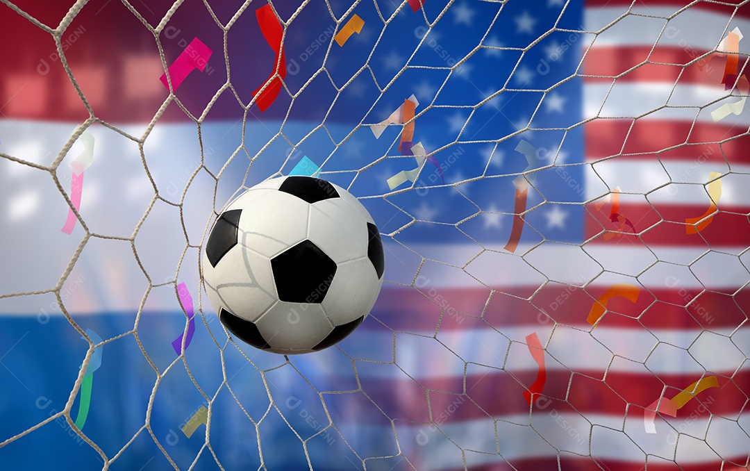 Competição da Copa de Futebol das 16 equipes entre a Holanda e a América.