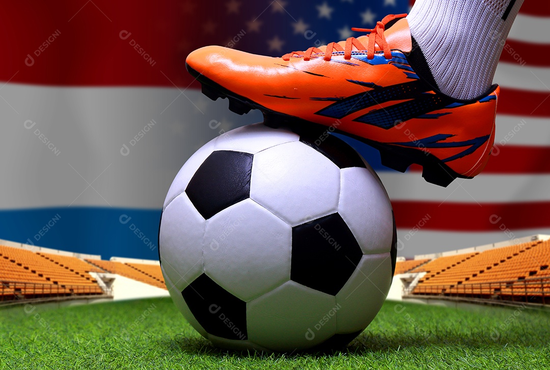 Competição da Copa de Futebol das 16 equipes entre a Holanda e a América.