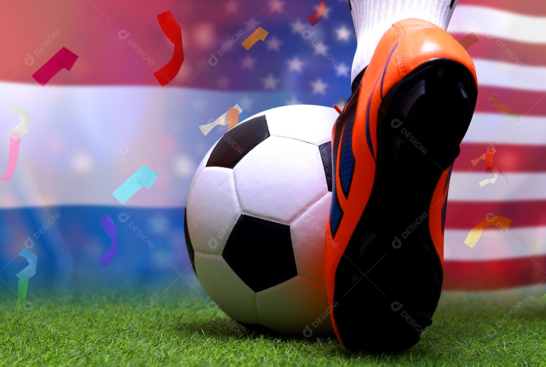 Competição da Copa de Futebol das 16 equipes entre a Holanda e a América.