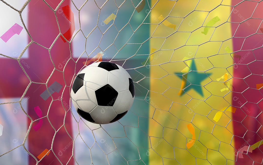 Copa de futebol competição rodada entre a seleção nacional da Inglaterra e a nacional do Senegal.